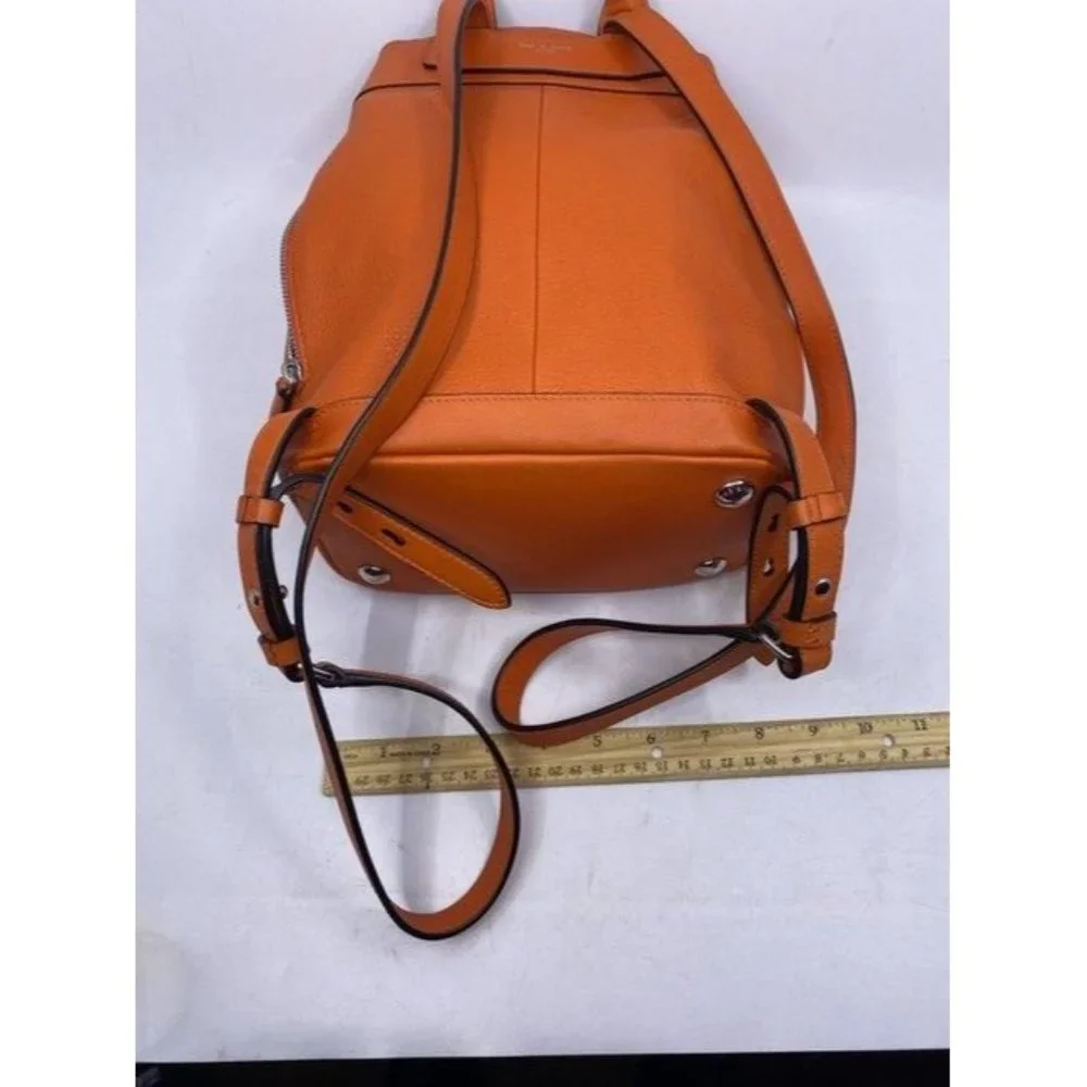 Rag And Bone Mini Pilot Orange Leather Backpack